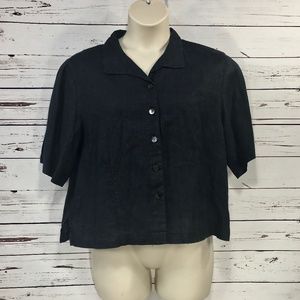 Chico’s Lino Women’s Short Sleeve Button Up Linen